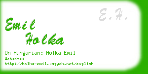 emil holka business card